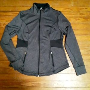 Old Navy Gray Fitted Active Zip-up Jacket L